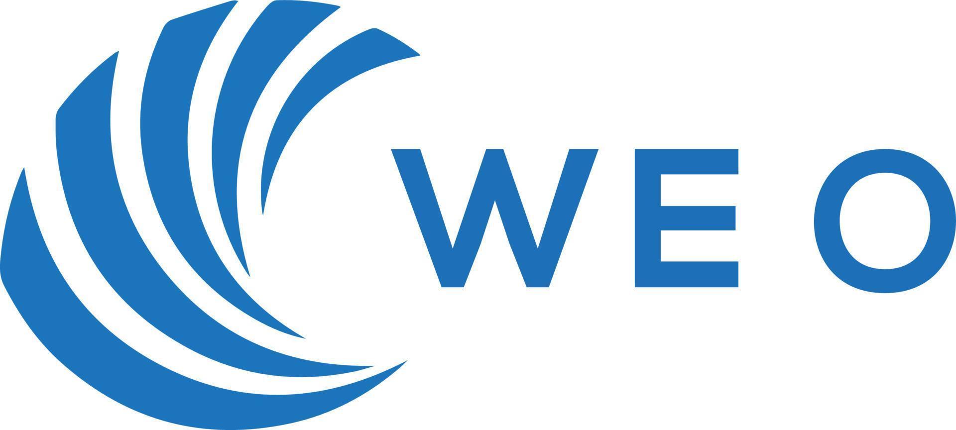 weo lettre logo conception sur blanc Contexte. weo Créatif cercle lettre logo concept. weo lettre conception. vecteur