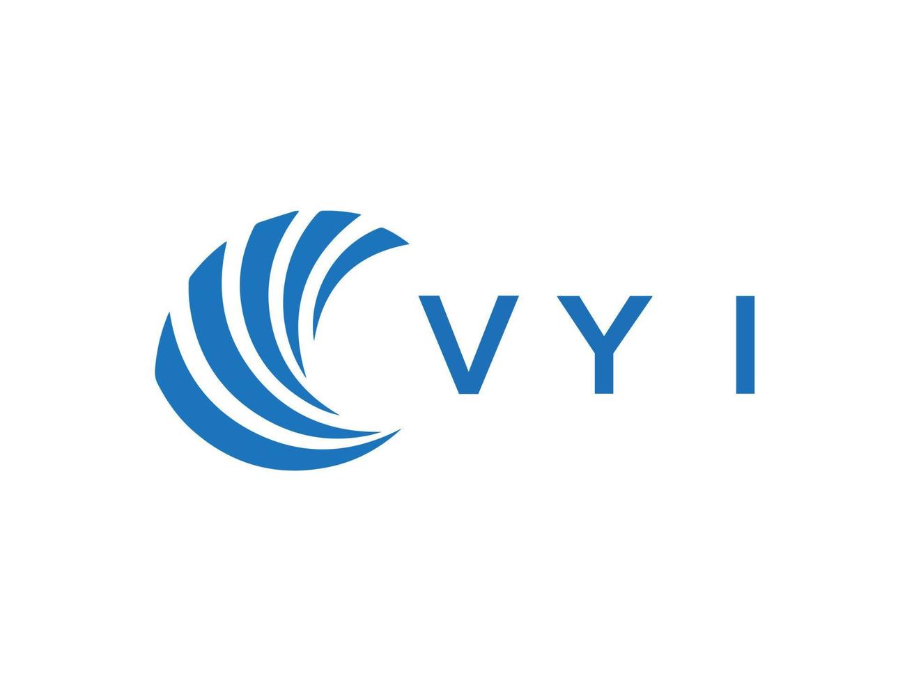 vyi lettre logo conception sur blanc Contexte. vyi Créatif cercle lettre logo concept. vyi lettre conception. vecteur