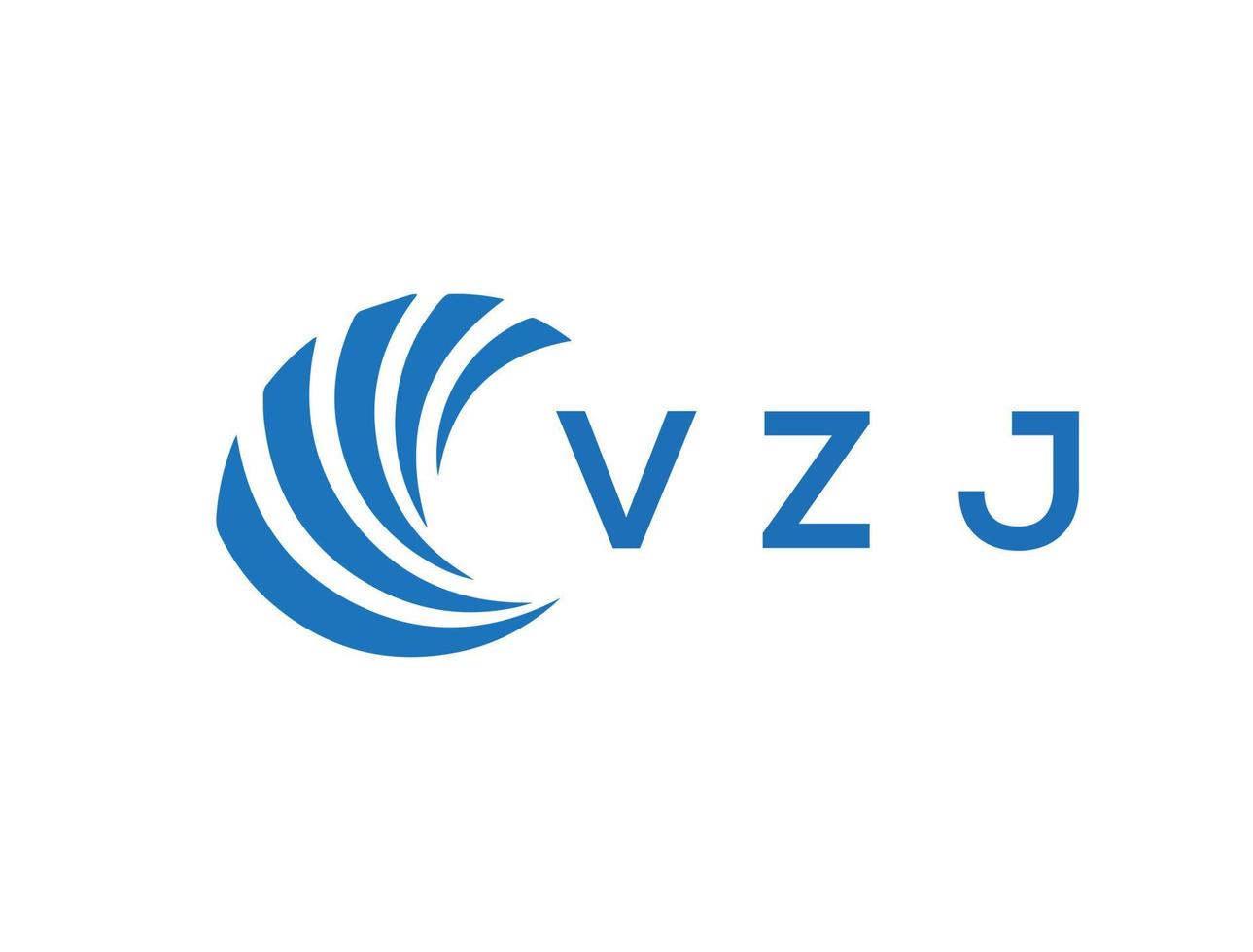 vzj lettre logo conception sur blanc Contexte. vzj Créatif cercle lettre logo concept. vzj lettre conception. vecteur