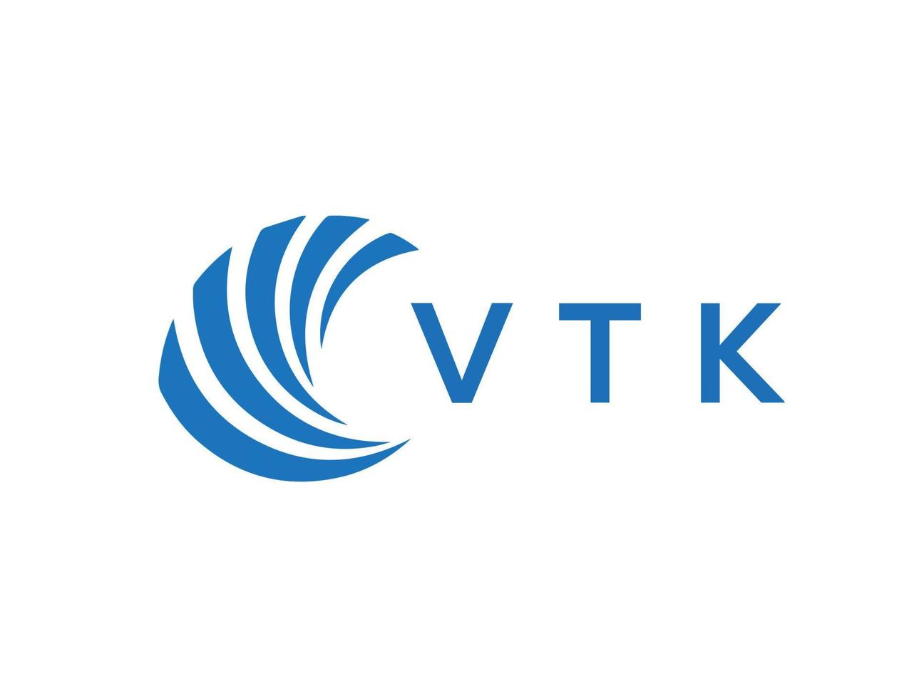 vtk lettre logo conception sur blanc Contexte. vtk Créatif cercle lettre logo concept. vtk lettre conception. vecteur