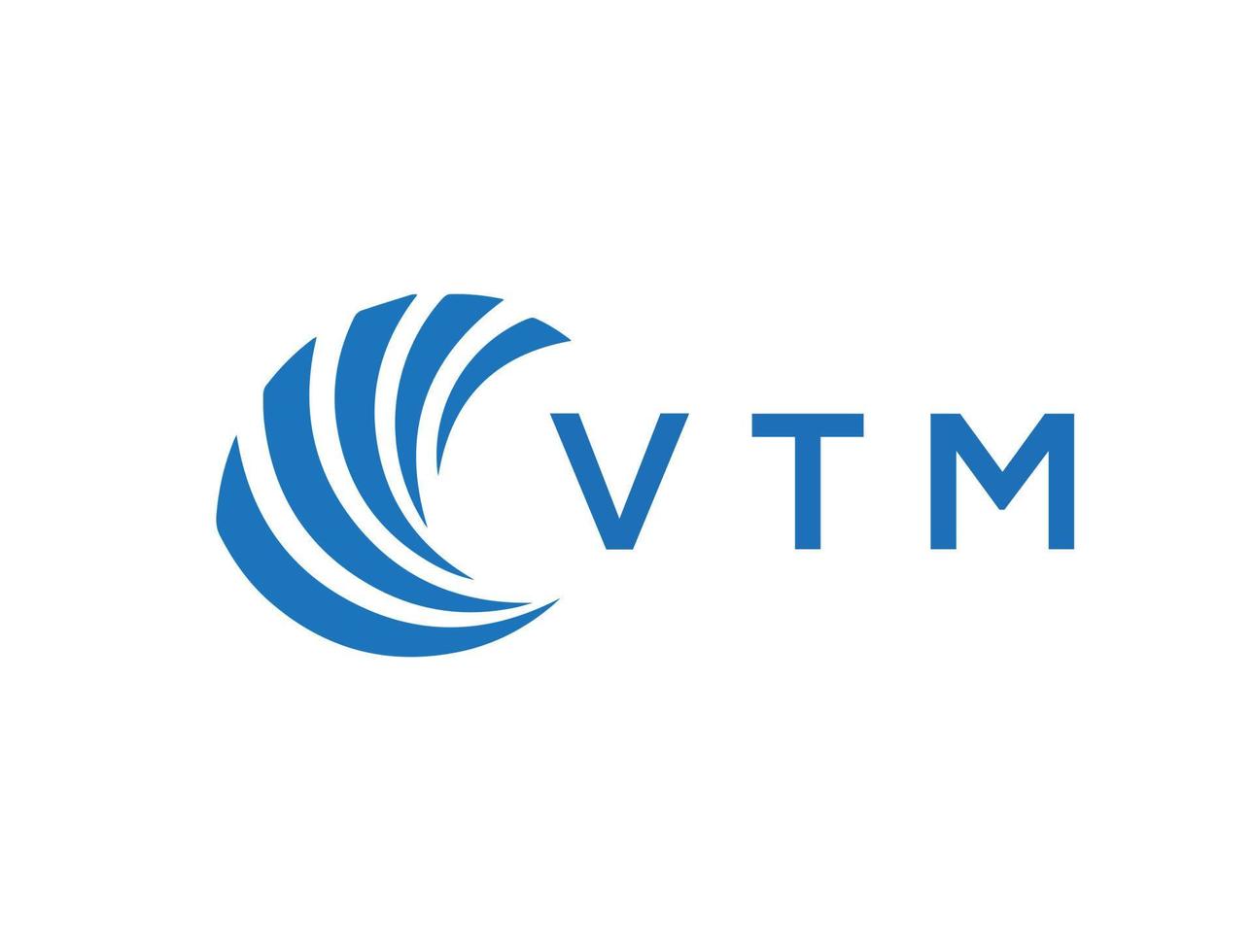 VTM lettre logo conception sur blanc Contexte. VTM Créatif cercle lettre logo concept. VTM lettre conception. vecteur