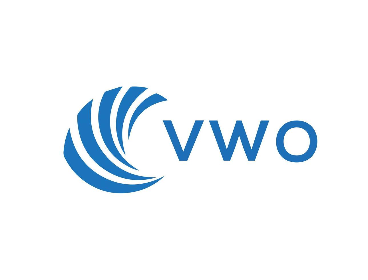 vwo lettre logo conception sur blanc Contexte. vwo Créatif cercle lettre logo concept. vwo lettre conception. vecteur