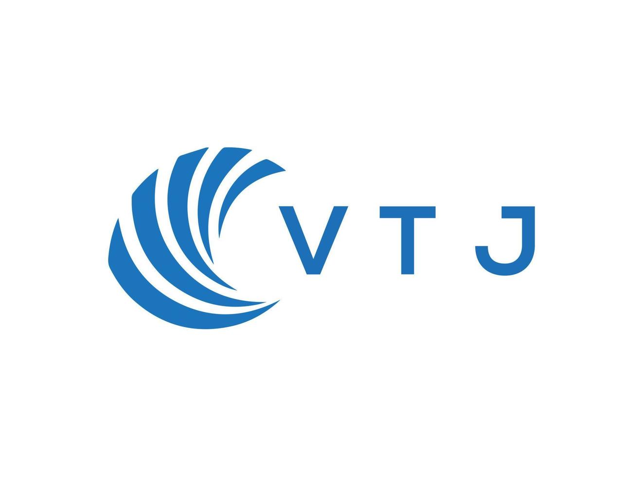 vtj lettre logo conception sur blanc Contexte. vtj Créatif cercle lettre logo concept. vtj lettre conception. vecteur