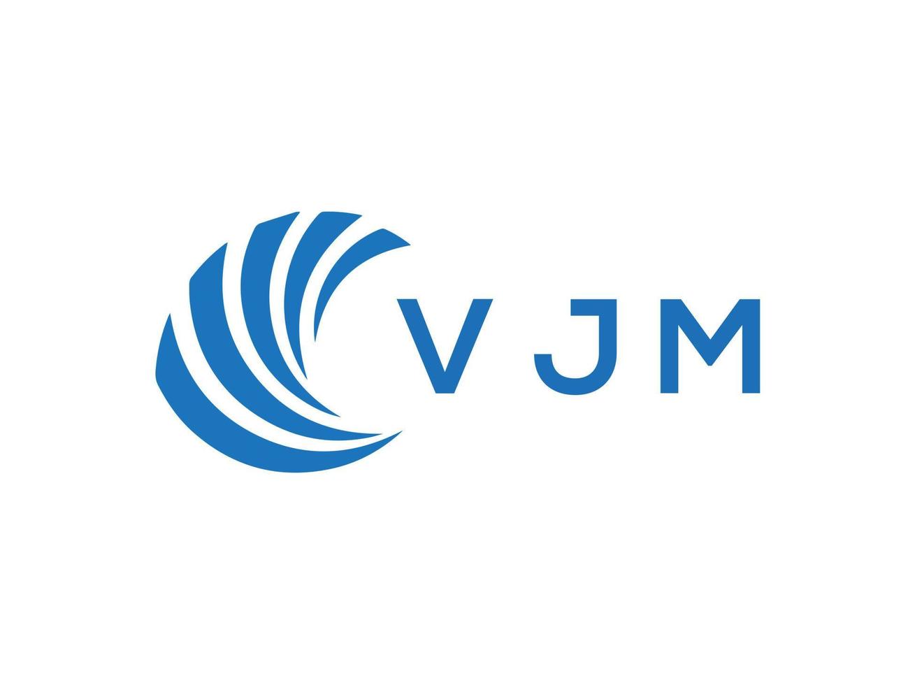 vjm lettre logo conception sur blanc Contexte. vjm Créatif cercle lettre logo concept. vjm lettre conception. vecteur