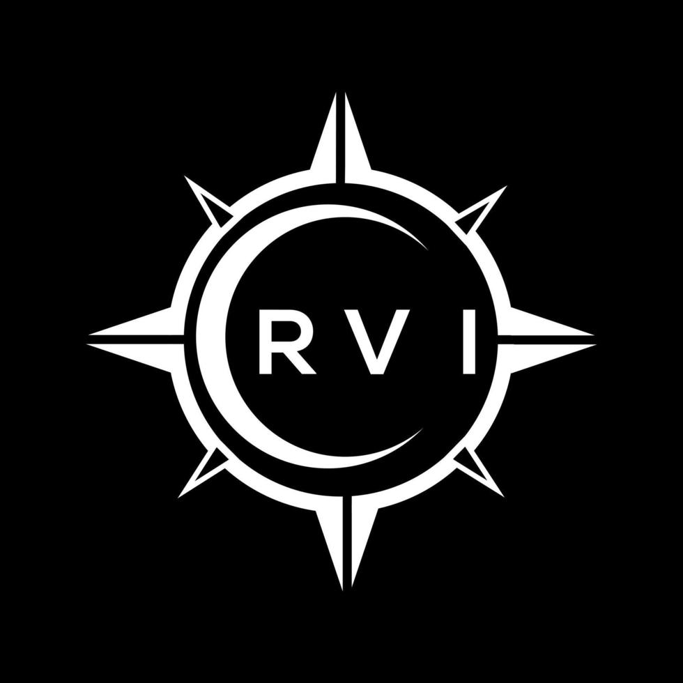 rvi abstrait La technologie cercle réglage logo conception sur noir Contexte. rvi Créatif initiales lettre logo concept. vecteur