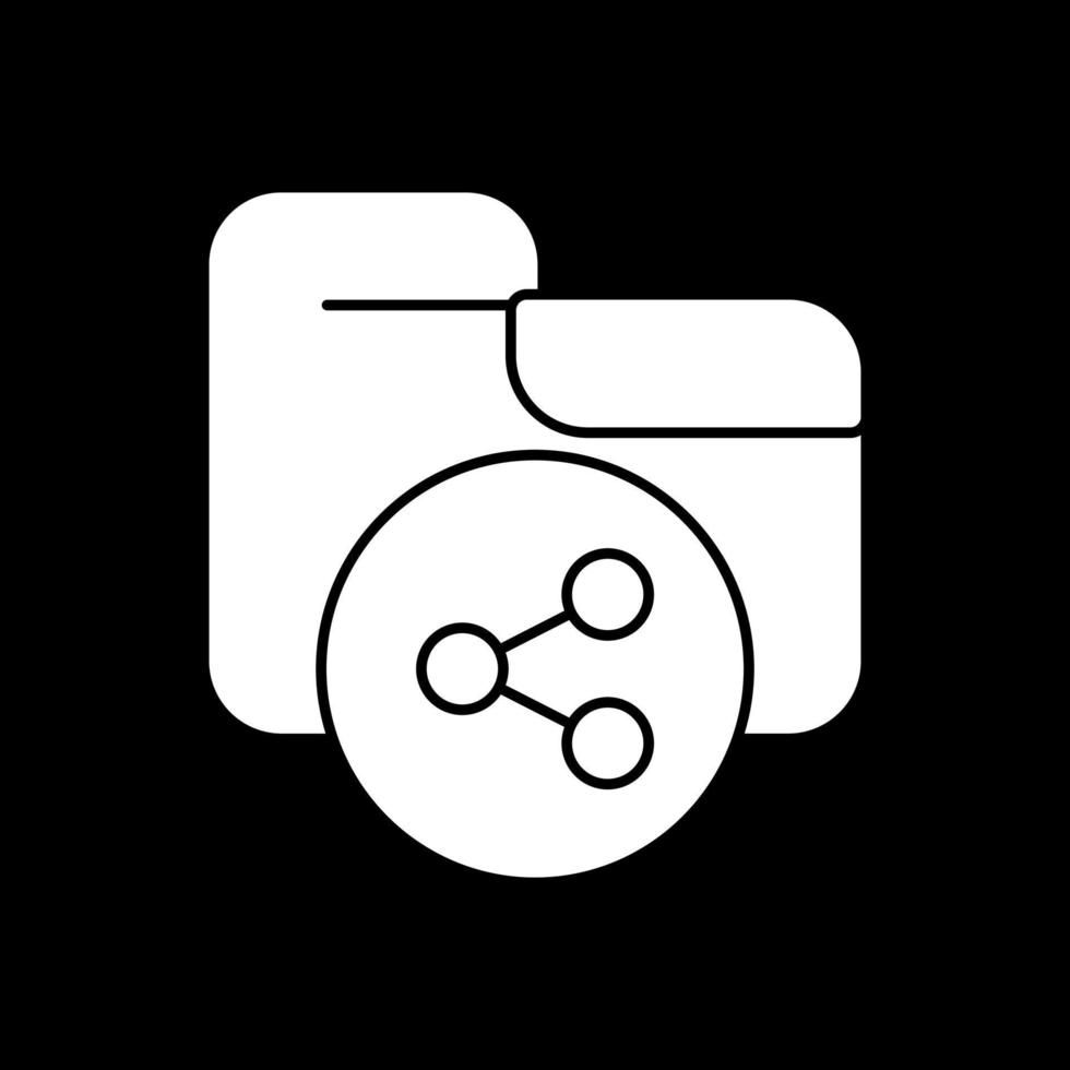 conception d'icône vectorielle de dossier partagé vecteur