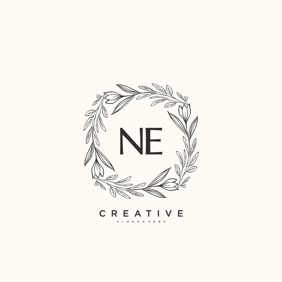 ne beauté vecteur initiale logo art, écriture logo de initiale signature, mariage, mode, bijoux, boutique, floral et botanique avec Créatif modèle pour tout entreprise ou entreprise.