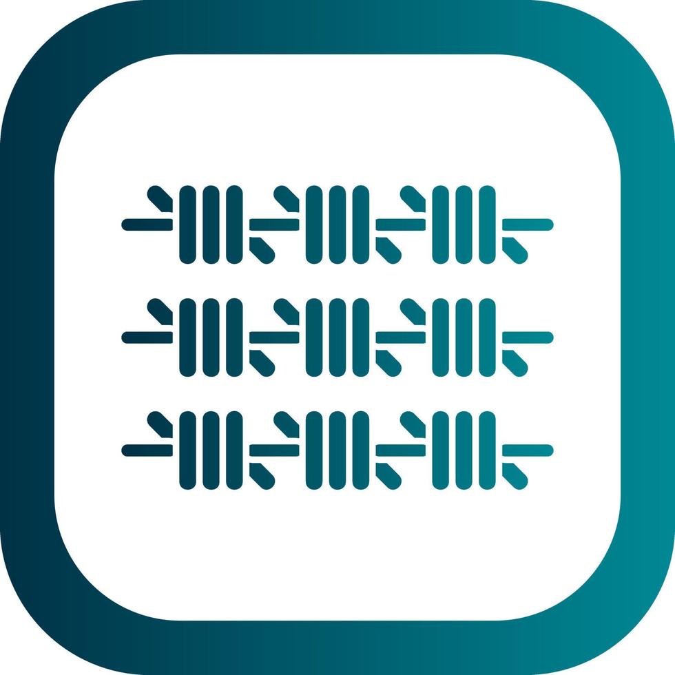 conception d'icône de vecteur de fil de fer barbelé