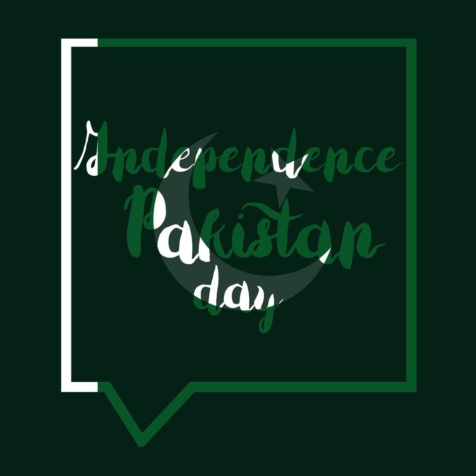 fête de l'indépendance du Pakistan vecteur