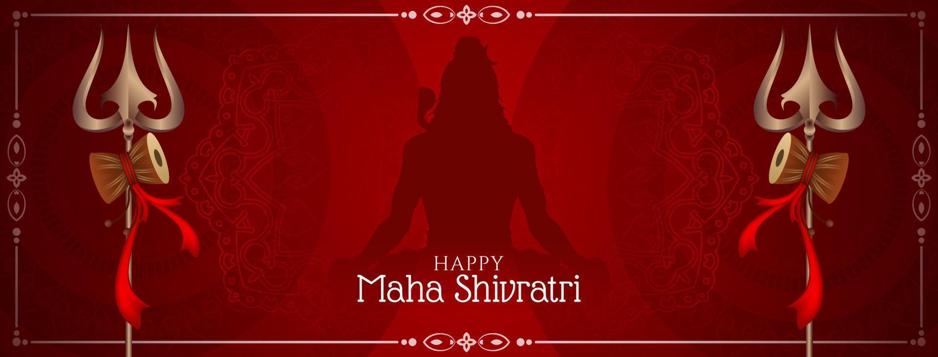 content maha shivratri Festival religieux bannière conception vecteur