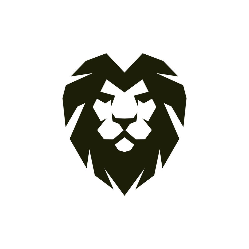 Lion tête géométrique illustration conception vecteur
