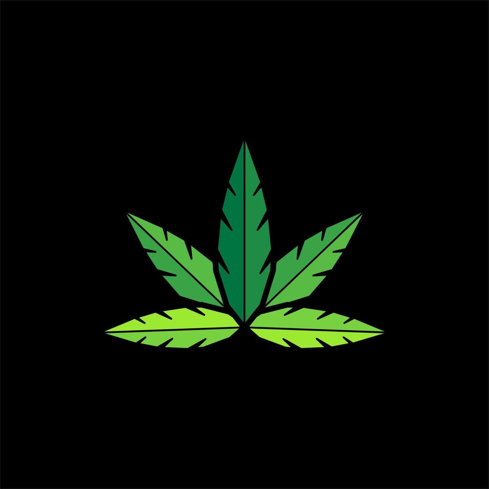 vert cannabis géométrique polygone conception vecteur