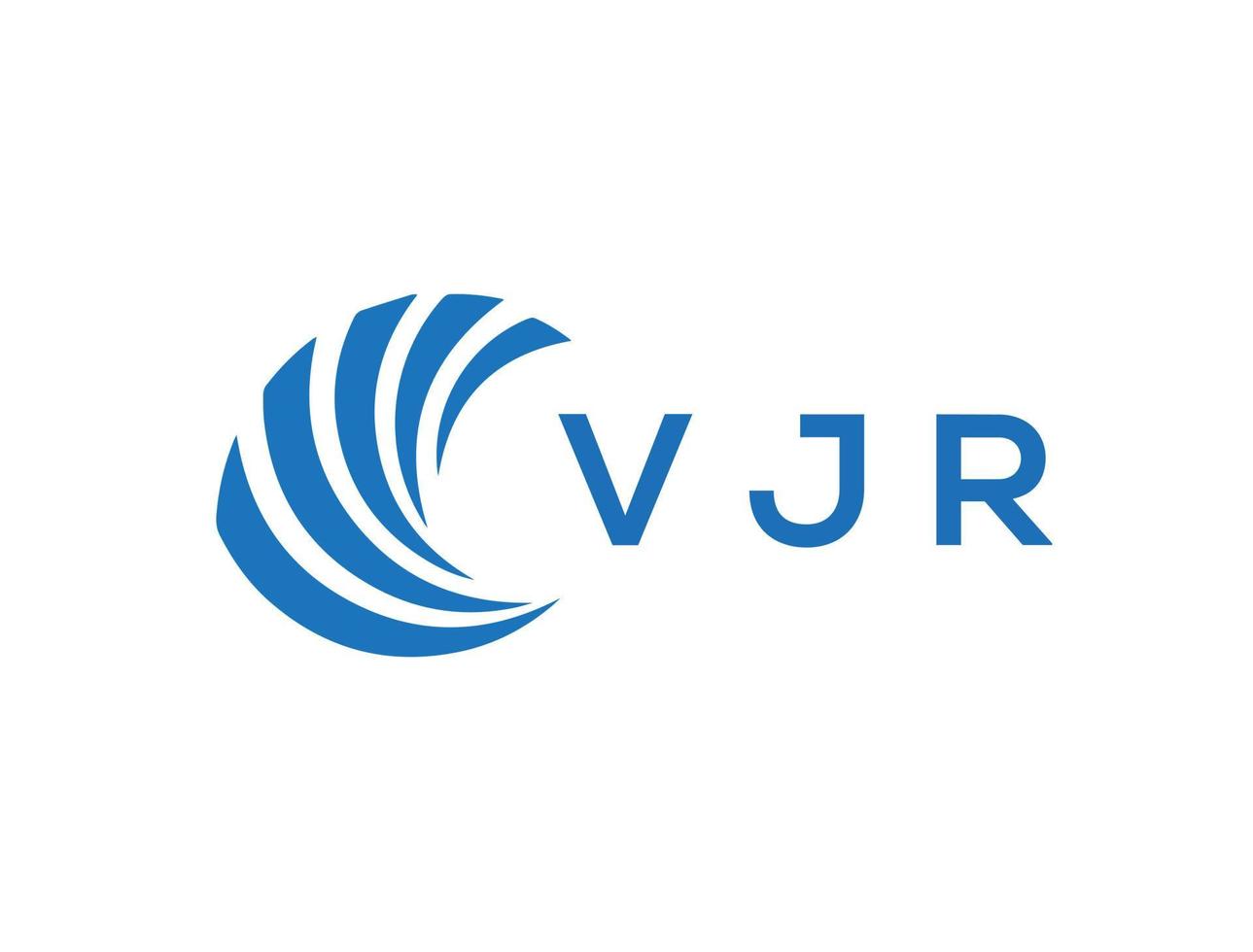 vjr lettre logo conception sur blanc Contexte. vjr Créatif cercle lettre logo concept. vjr lettre conception. vecteur