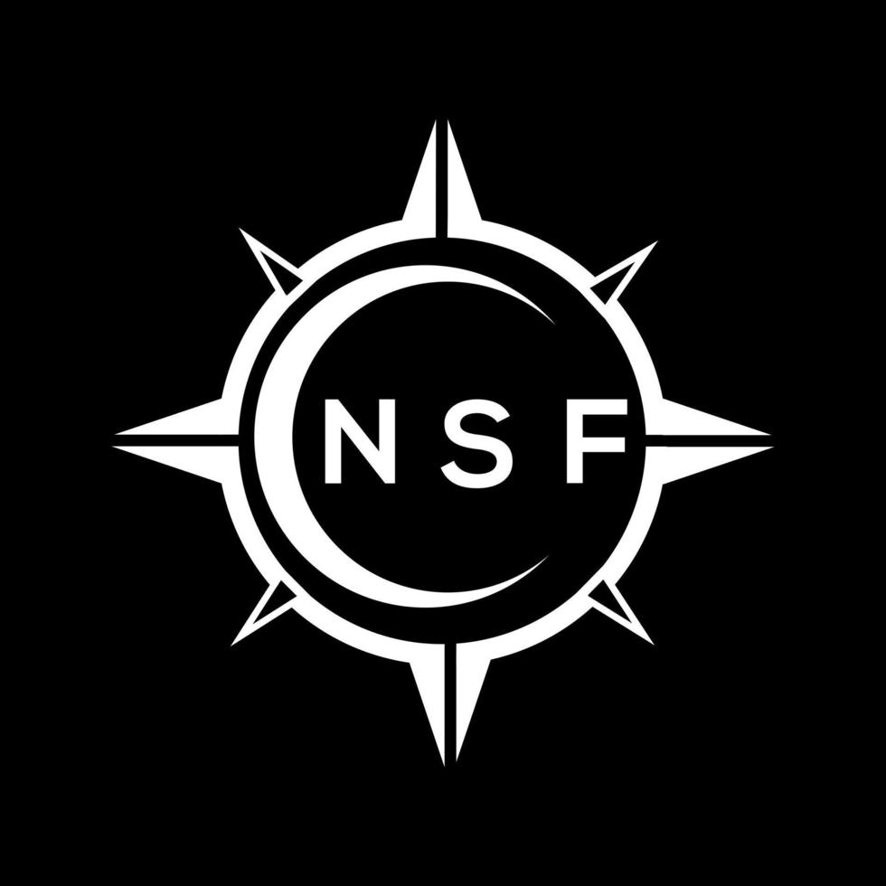 nsf abstrait monogramme bouclier logo conception sur noir Contexte. nsf Créatif initiales lettre logo. vecteur