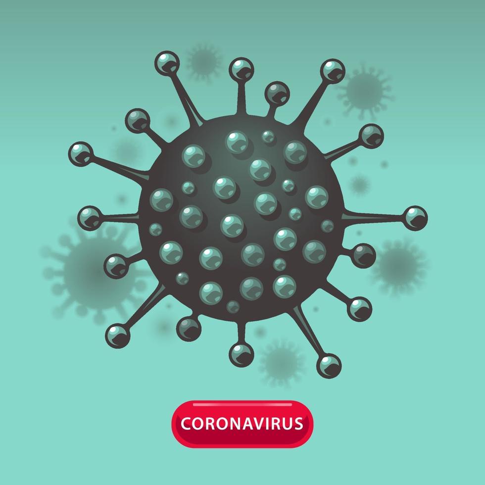 art vectoriel de molécule de coronavirus