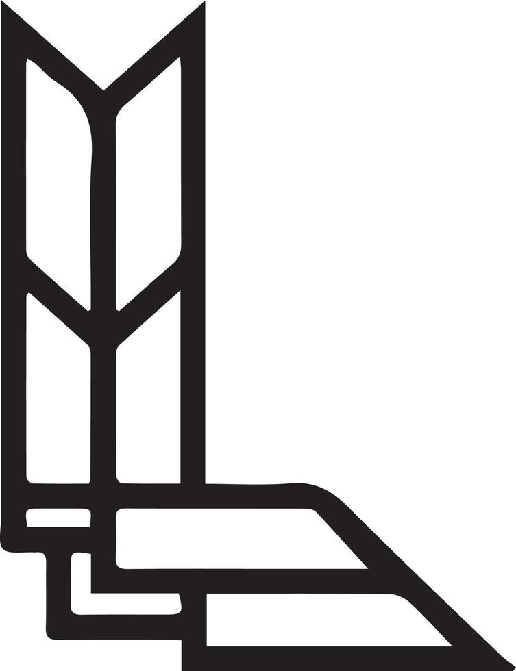 marque de lettre logo de lettre l vecteur fichier