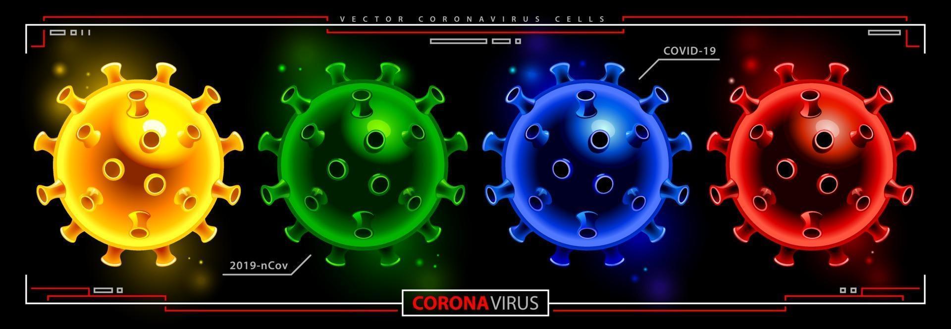 nouvel ensemble de vecteurs de coronavirus vecteur