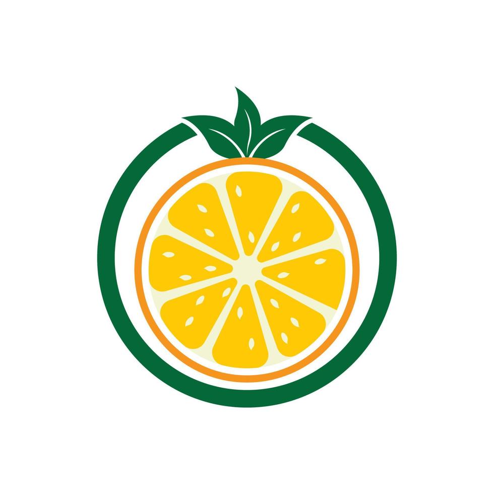 icône de vecteur de conception de logo orange