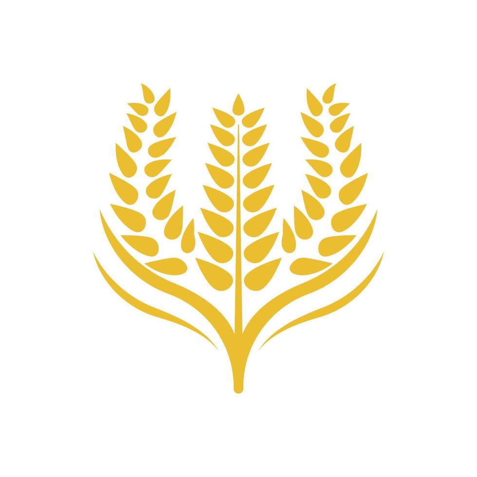 illustration d'icône vectorielle de logo de blé vecteur