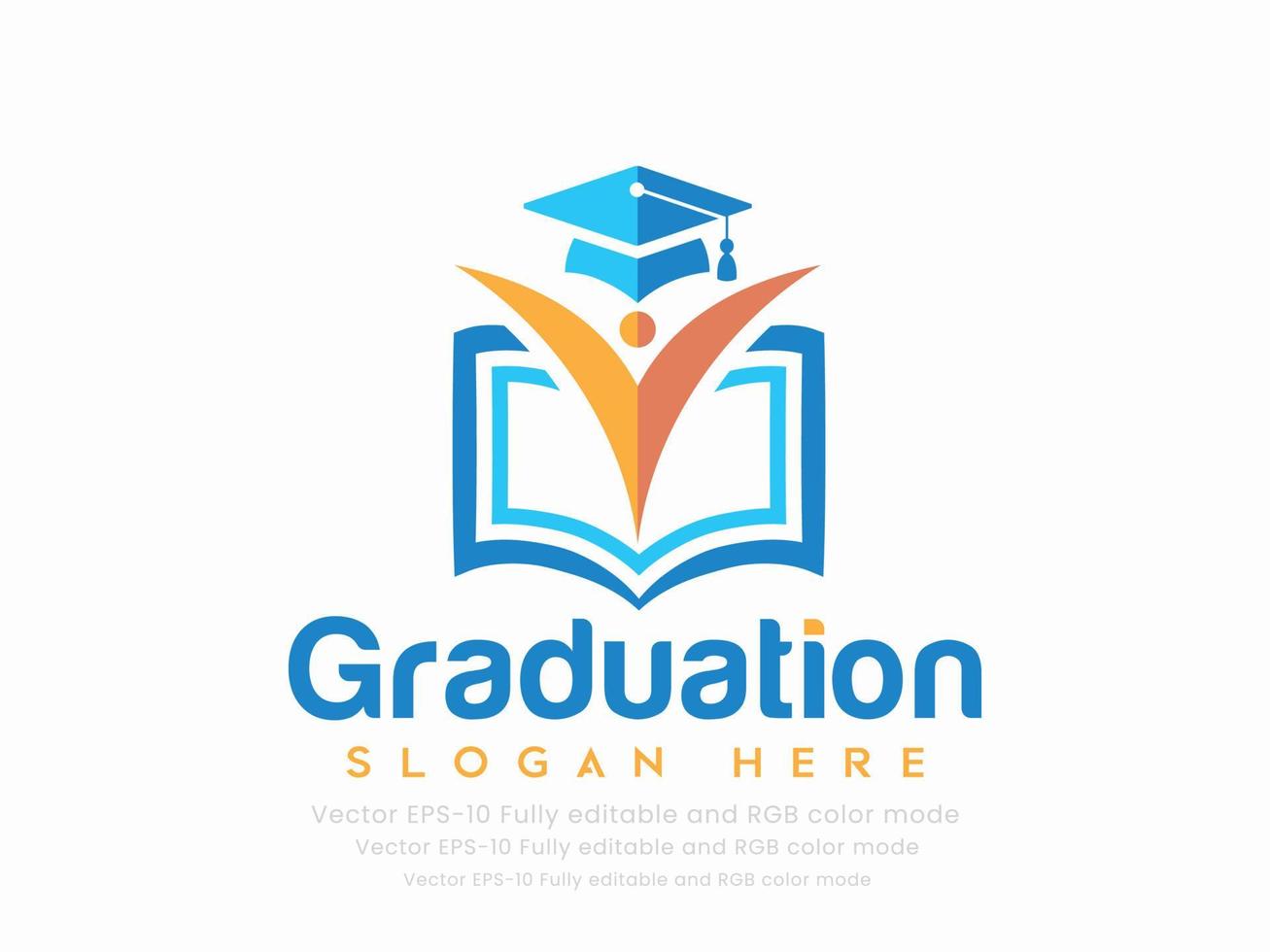 l'obtention du diplôme ou éducation logo vecteur