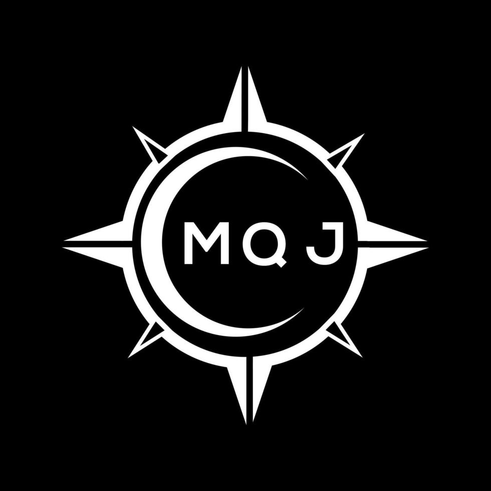 mqj abstrait monogramme bouclier logo conception sur noir Contexte. mqj Créatif initiales lettre logo. vecteur