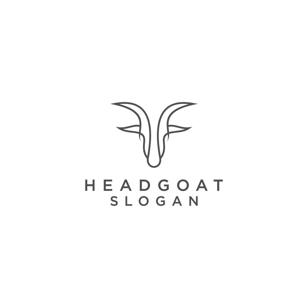 tête chèvre logo conception icône vecteur