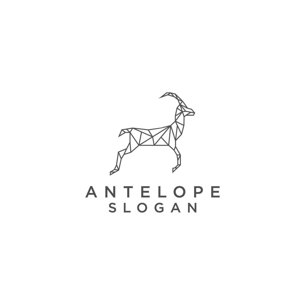 antilope géométrique logo conception icône vecteur