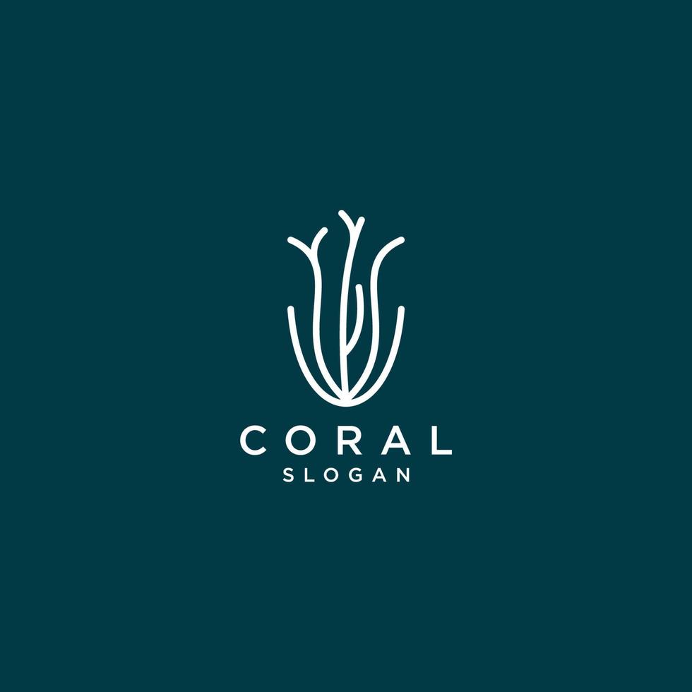 corail logo conception icône vecteur