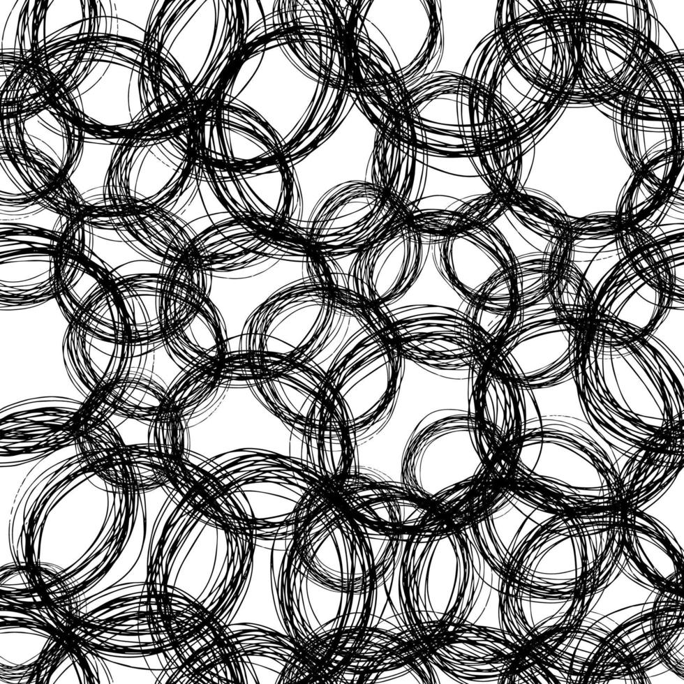 modèle sans couture avec forme d'ellipse de gribouillis au crayon noir croquis dessinés à la main sur fond blanc. texture grunge abstraite. illustration vectorielle vecteur