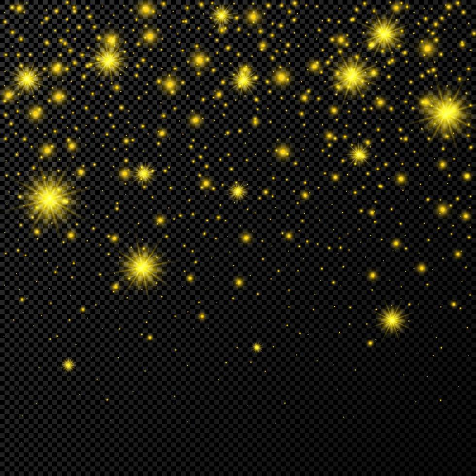 étoiles 3d dorées sur fond transparent 7740823 Art vectoriel chez