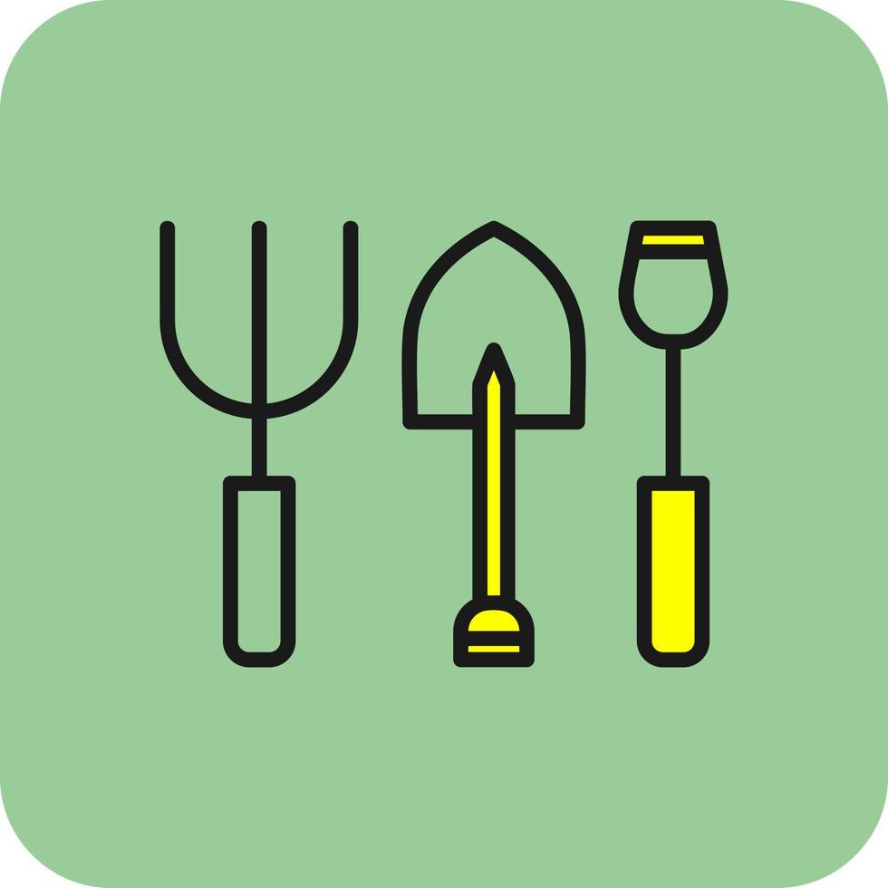 conception d'icônes vectorielles d'outils de jardinage vecteur