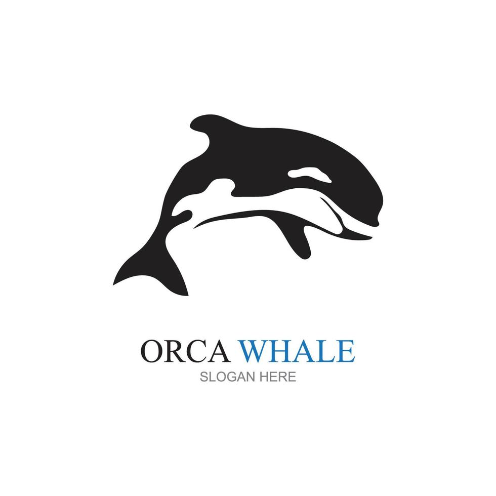 illustration vectorielle du logo orca sur un design tendance. vecteur