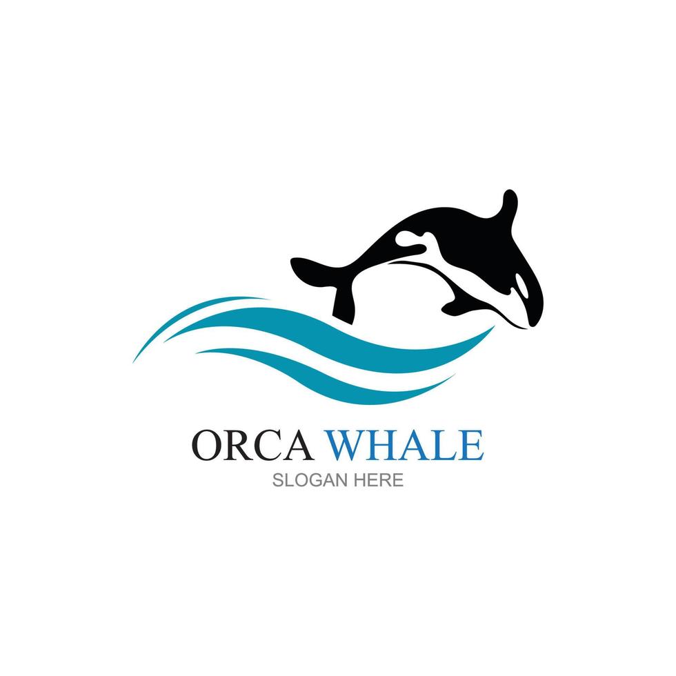 illustration vectorielle du logo orca sur un design tendance. vecteur