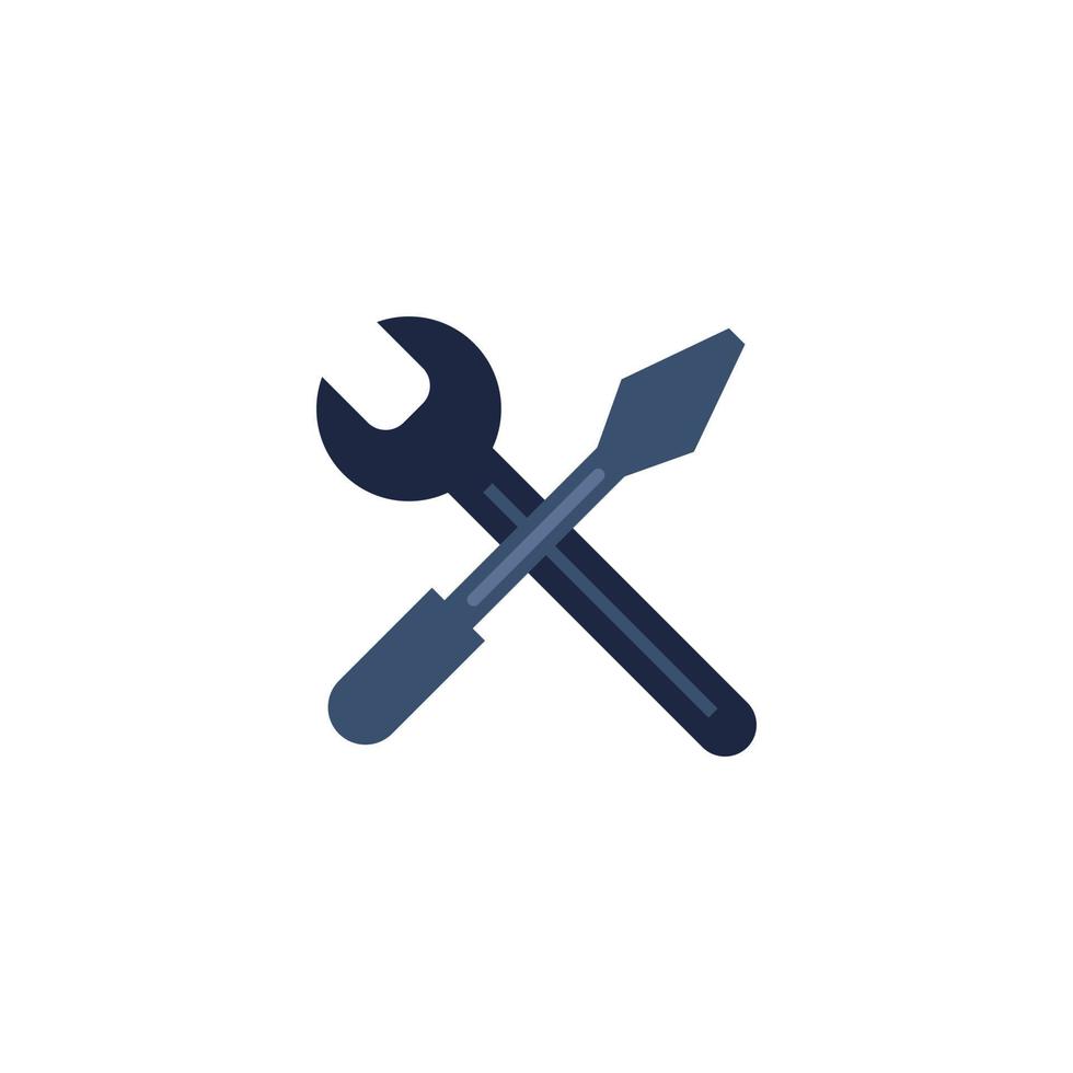 isoler bleu réparer outil icône affaires icône symbole vecteur
