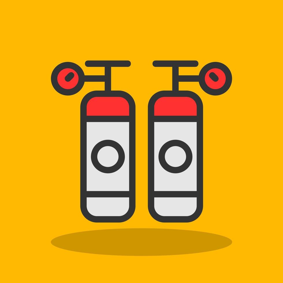 conception d'icône vectorielle de réservoirs d'oxygène vecteur