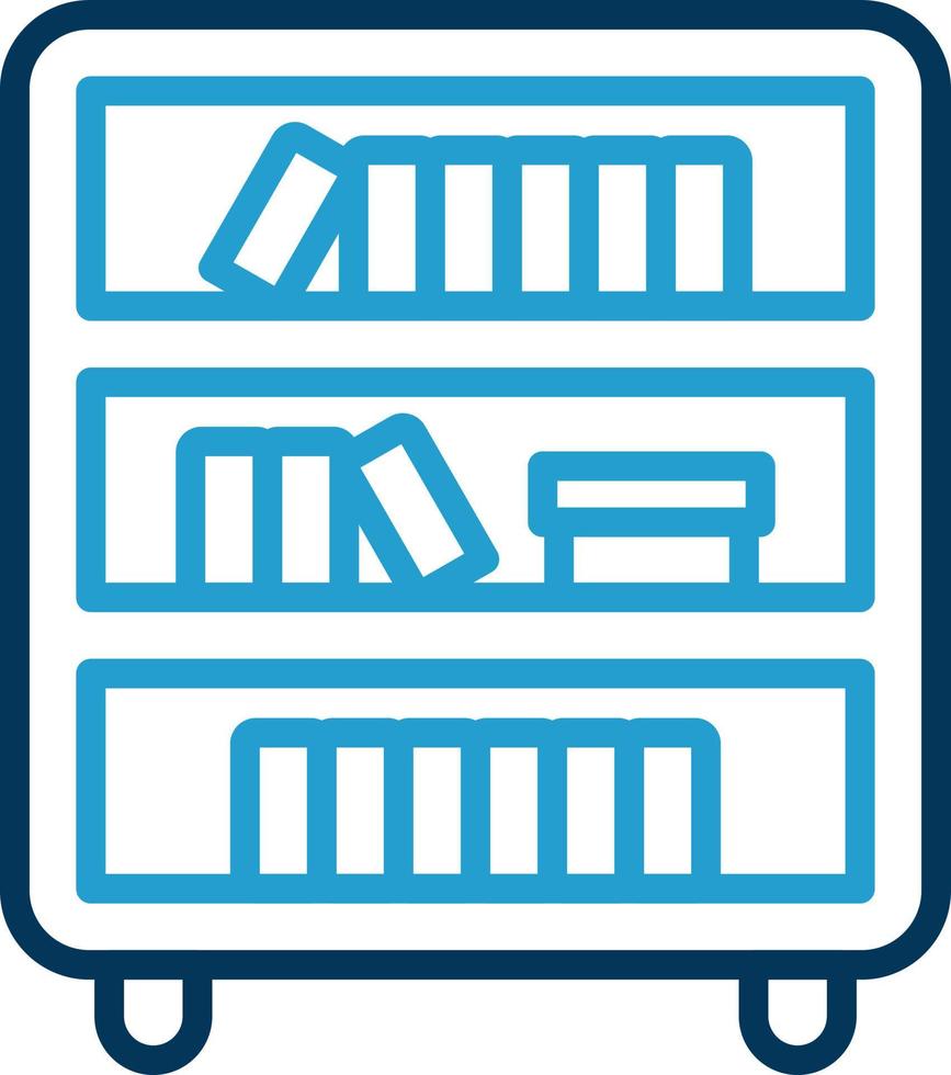 conception d'icône de vecteur d'étagère de livre