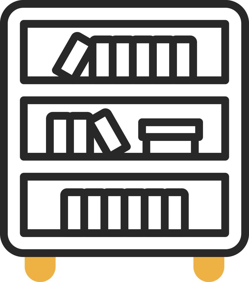 conception d'icône de vecteur d'étagère de livre