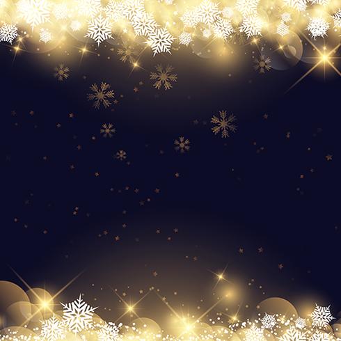 Flocons de neige et étoiles de Noël vecteur