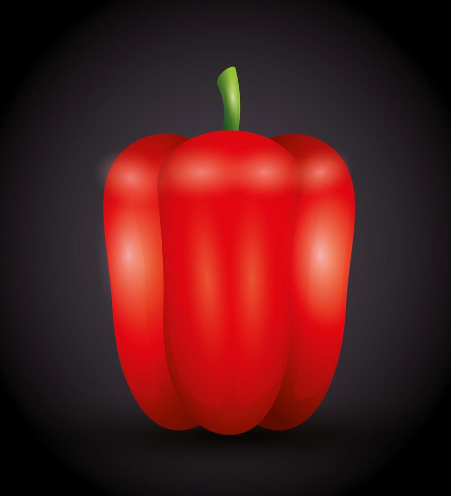 icône de légume de poivron rouge frais, paprika rouge, légume biologique vecteur
