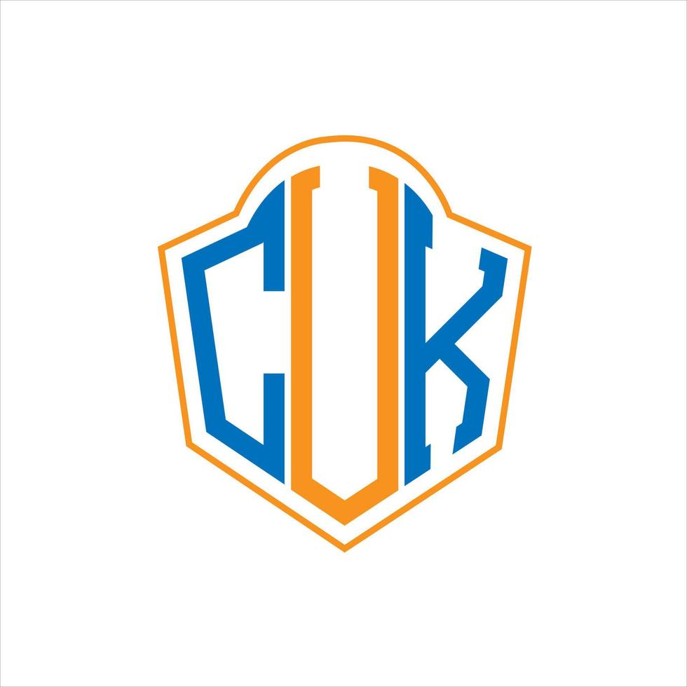 cuk abstrait monogramme bouclier logo conception sur blanc Contexte. cuk Créatif initiales lettre logo. vecteur