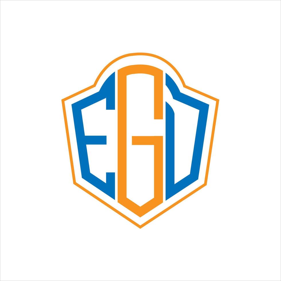 egd abstrait monogramme bouclier logo conception sur blanc Contexte. e vecteur