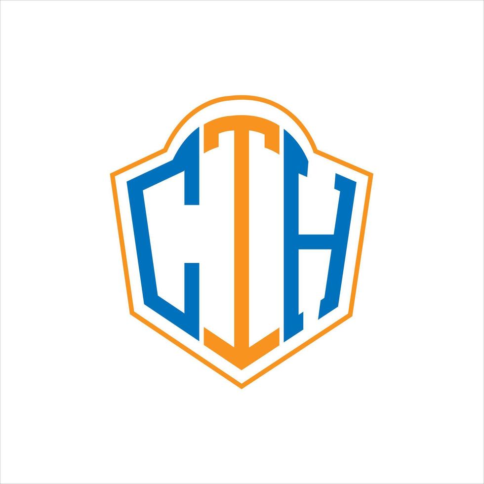 cth abstrait monogramme bouclier logo conception sur blanc Contexte. cth Créatif initiales lettre logo. vecteur