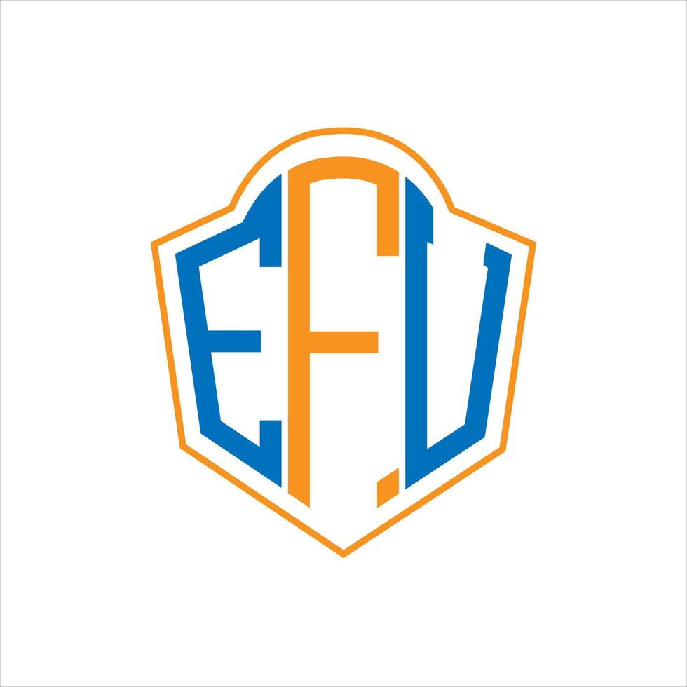 efu abstrait monogramme bouclier logo conception sur blanc Contexte. efu Créatif initiales lettre logo. vecteur