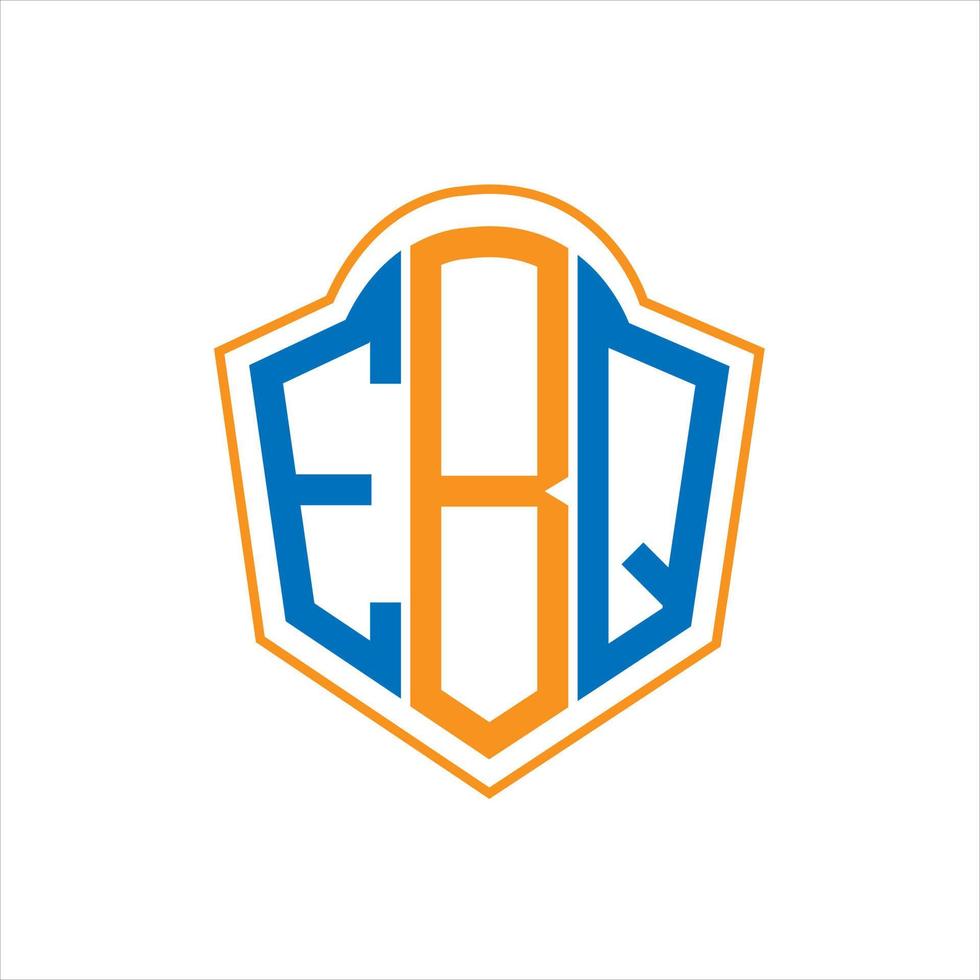 ebq abstrait monogramme bouclier logo conception sur blanc Contexte. ebq Créatif initiales lettre logo. vecteur