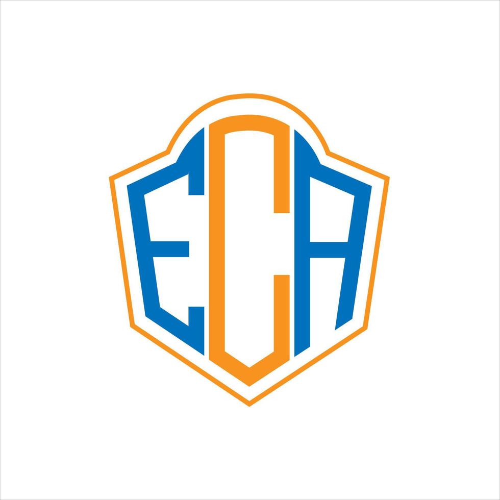 eca abstrait monogramme bouclier logo conception sur blanc Contexte. eca Créatif initiales lettre logo. vecteur