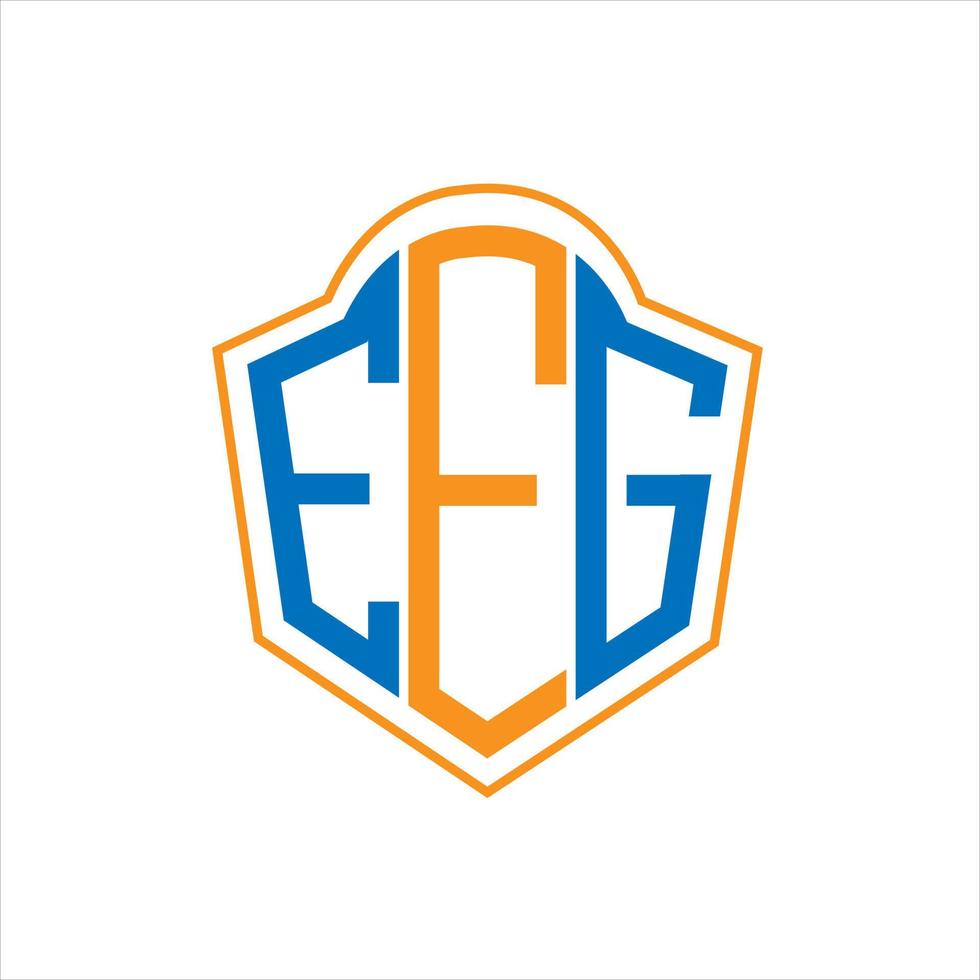 eeg abstrait monogramme bouclier logo conception sur blanc Contexte. eeg Créatif initiales lettre logo. vecteur