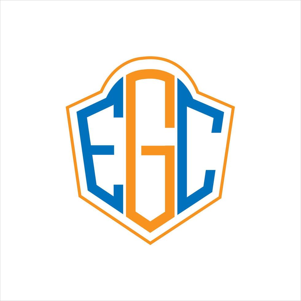 egc abstrait monogramme bouclier logo conception sur blanc Contexte. egc Créatif initiales lettre logo. vecteur