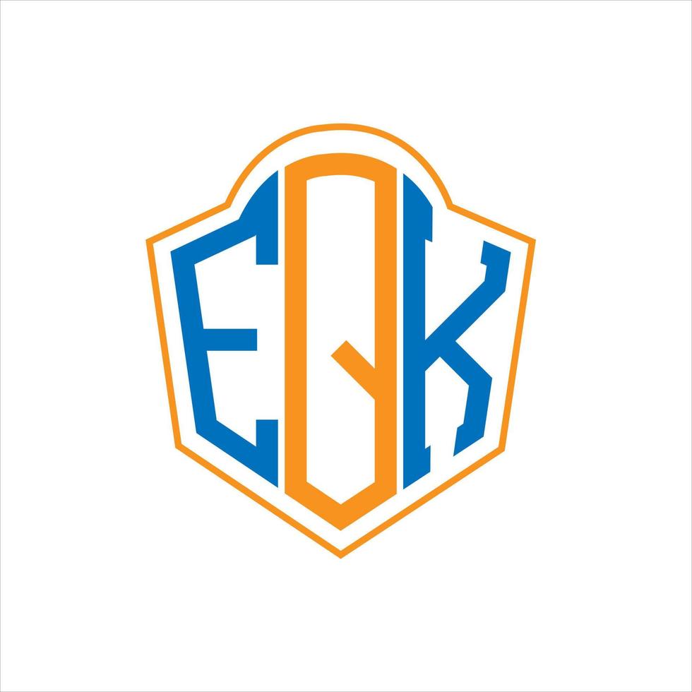 eqk abstrait monogramme bouclier logo conception sur blanc Contexte. eqk Créatif initiales lettre logo. vecteur