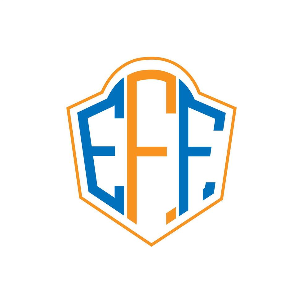 eff abstrait monogramme bouclier logo conception sur blanc Contexte. eff Créatif initiales lettre logo. vecteur