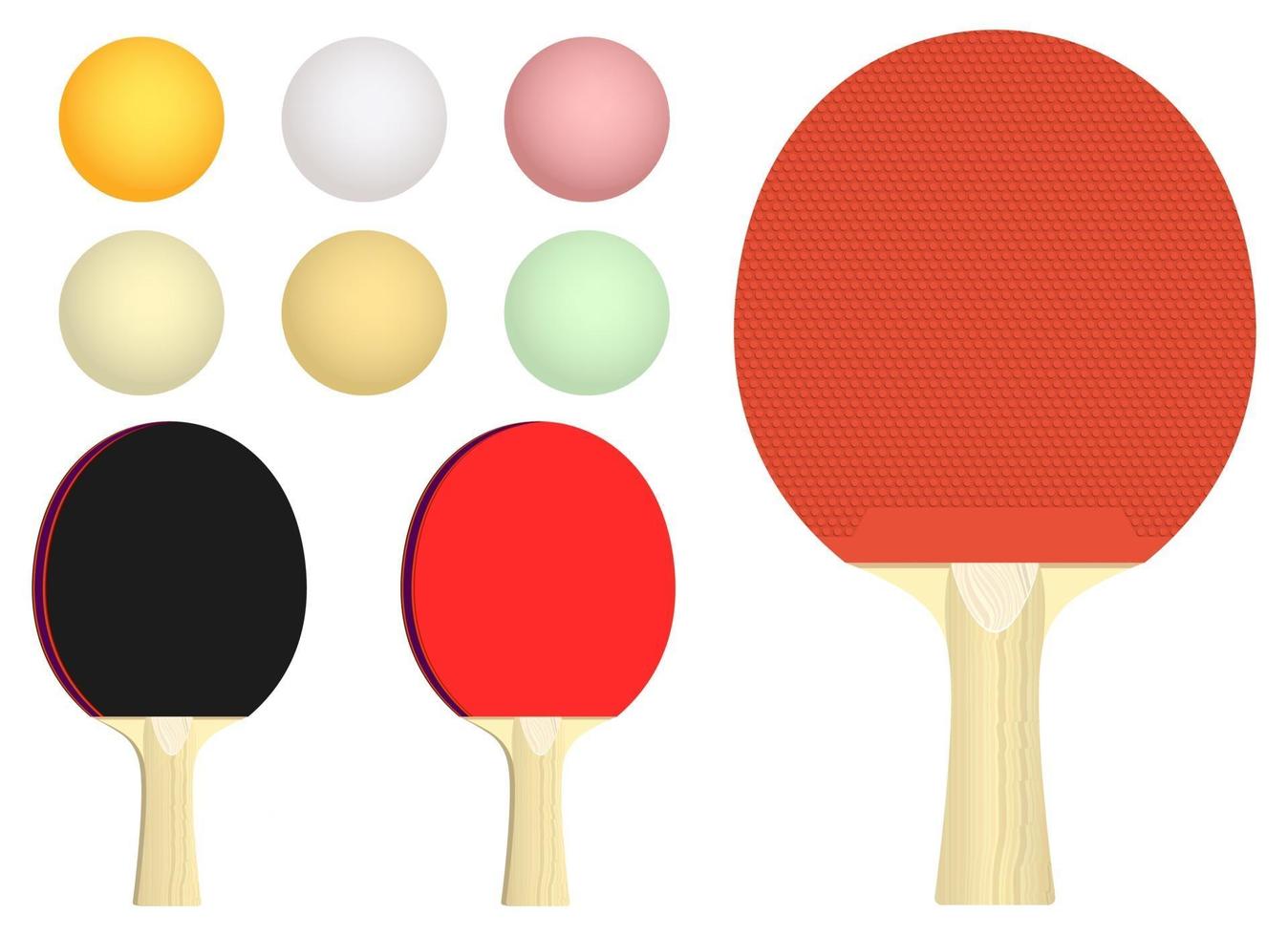 illustration de conception de vecteur de raquette de tennis de table isolé sur fond blanc